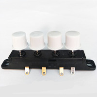 4-key 4/3-speed 1A 250VAC White Round Keycap Electric Fan and Juicer Key Switch Model 3800-4K