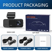 Caméra de tableau de bord sans fil OEM/ODM 3,2 pouces à double objectif 4K+1K, enregistrement en boucle, vision nocturne, GPS, enregistreur de conduite automobile