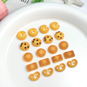 Kawaii Cute Glow in the Dark Simulated <b>Cookie</b> Biscuit Nail Charms Small Mini 3D Resin Flat Back Food Decoration for Nails - Product Image 1