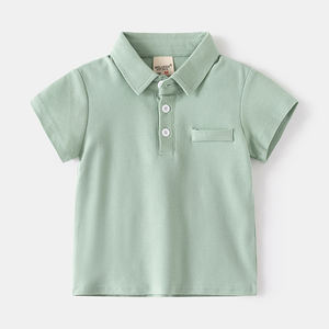 Camiseta de Manga Corta de Algodón para Niños, Polo Infantil de Verano, Estilo Coreano Versátil para Niñas, Top para Bebés con Logotipo Personalizado - Product Image 5