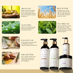 Shampooing et revitalisant pour <span class=keywords><strong>cheveux</strong></span> <span class=keywords><strong>bouclés</strong></span> à l'huile d'argan, à l'eau de riz et à l'aloe vera, vegan, biologique, <span class=keywords><strong>naturel</strong></span>, pour la croissance des <span class=keywords><strong>cheveux</strong></span>, marque privée - Product Image 3