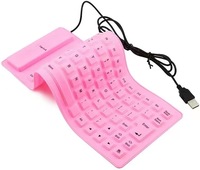 Keyboard Karet Silikon Tahan Air Universal Portabel Fleksibel Berkabel Bahasa Dapat Disesuaikan
