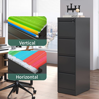 Meuble de rangement mobile moderne en acier à 4 tiroirs réglables pour bureau, école, hôpital, salle de sport