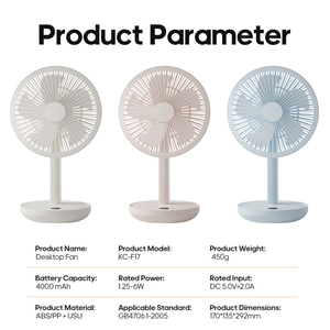 2026 hot sale5.5-inch desktop <b>swivel</b> fan Desk Fan with Brushless Motor Rechargeable Battery 4000mAh five Wind Speed - Product Image 6