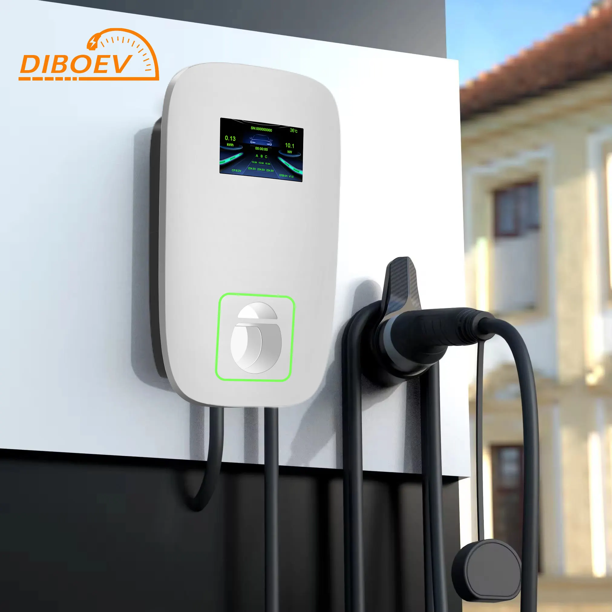 DIBOEV Type1 7KW personalizzato EV Wallbox 6.1m cavo ETL Certified APP Wifi Download dati 32A livello 2 caricabatteria per veicoli elettrici