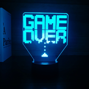 GAME Icon GAME OVER Acrylic 3D Nightlight Creative Esports Atmosphere <b>Light</b> Birthday Gift to Friends - Product Image 4