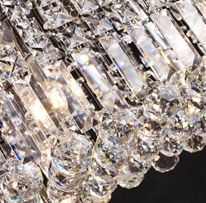 Lámpara de lujo para sala de estar atmosférica, candelabros de cristal rectangulares cuadrados, accesorios modernos, luz de techo - Product Image 5