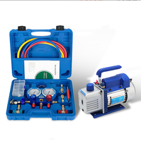 Kit de réparation et d'entretien pour systèmes de climatisation et de réfrigération CVC, avec pompe à vide monophasée ou biphasée 60Hz, manomètre de collecteur 3CFM 4CFM, pour R134a R32