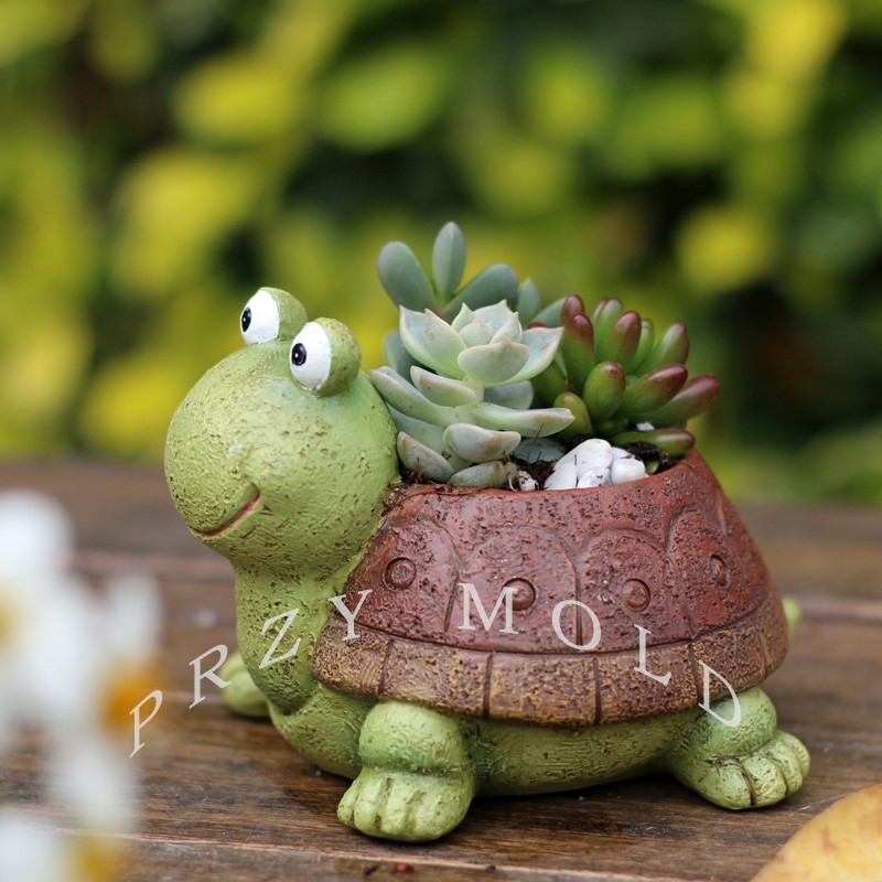 Schildkröten-Tier-Zement-Beton-Harz-Pflanzgarten Kreative Blumentopf-Silikonform| Alibaba.com