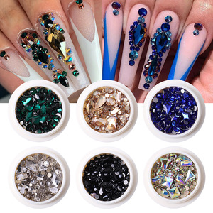 Accesorios para Uñas con Diamantes de Fondo Plano y Diamantes de Imitación Irregulares, para Arte de Uñas Acrílico y Cristal con Estilo Encantador - Product Image 4