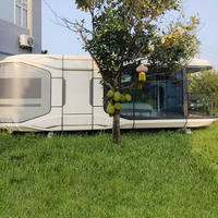Maison préfabriquée prête à l'emploi, maisons au design moderne, maison-capsule de jardin, maison-capsule amovible, cabane en forme de pomme