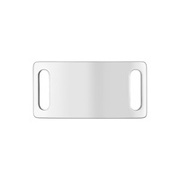 Pendentif multicolore incurvé coulissant pour collier d'animal domestique Charm acier inoxydable gravé Rectangle Nom Chien Pendentif Blanc DIY Bracelet