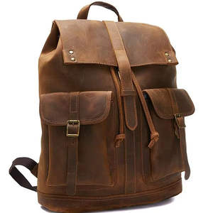 新デザインスタイリッシュなレトロワックスバックパック軽量パーソナライズキャンバスバックパック汎用ロゴ付きバックパック - Product Image 4