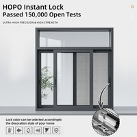 Ventana Corredera de Aluminio con Rotura de Puente Térmico para Balcón, Resistente a Huracanes, Impermeable, con Doble Vidrio Templado y Protección Contra la Radiación
