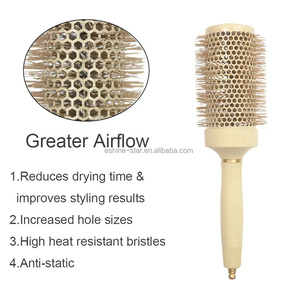 <span class=keywords><strong>Spazzola</strong></span> Rotonda per <span class=keywords><strong>Capelli</strong></span> in Ceramica con Setole in Nylon Resistenti al Calore, Colore Nude, Logo Personalizzato - Product Image 2