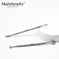 Pousse-cuticules double face en acier inoxydable et lime à ongles, emballés individuellement