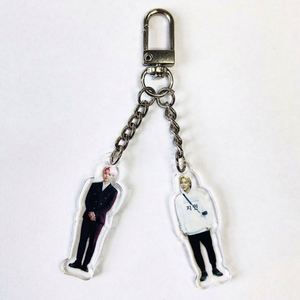 Custom Transparent Acrylic <b>Keychains</b> Blank Keyring with <b>Anime</b> Keyring Personalized Clear Plastic Keychain Blank for Logo - Product Image 4