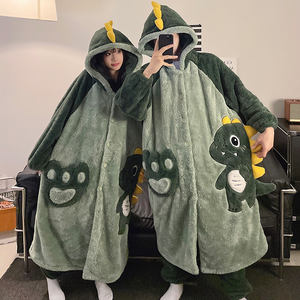 Pijamas <span class=keywords><strong>de</strong></span> Invierno <span class=keywords><strong>para</strong></span> Parejas, Lindos Pijamas <span class=keywords><strong>de</strong></span> <span class=keywords><strong>Dinosaurio</strong></span> <span class=keywords><strong>de</strong></span> Dibujos Animados, Camisón Largo, Conjunto <span class=keywords><strong>de</strong></span> Dos Piezas <span class=keywords><strong>para</strong></span> <span class=keywords><strong>Hombre</strong></span> y Mujer, Conjuntos <span class=keywords><strong>de</strong></span> Pijamas <span class=keywords><strong>de</strong></span> Talla Grande - Product Image 3