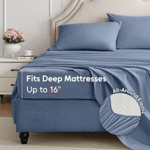 Großhandel Premium Mikrofaser-Kühlbettwäsche-<span class=keywords><strong>Set</strong></span> mit Tiefen Taschen, Bettlaken-<span class=keywords><strong>Set</strong></span> - Product Image 2