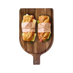 Planche à découper en bois d'acacia de qualité supérieure avec poignée en bambou planche de boucher épaissie et plateau de service décoratif pour la cuisine - Product Image 6