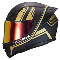 Casque de moto intégral en ABS VF103 homologué DOT, léger pour adultes avec visière transparente - Course moto et utilisation sur route