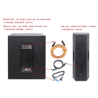 KS406 HR15SP Altavoz de Columna Profesional Activo para Interiores y Exteriores, Subwoofer Individual de 15 Pulgadas, 4*6 Pulgadas, para Iglesia, Conferencias y Discursos