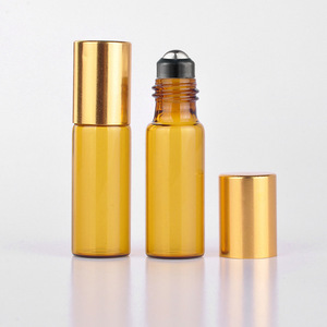 Flacons de <span class=keywords><strong>parfum</strong></span> roll-on vides en verre ambré de 2 ml, 3 ml, 5 ml, 10 ml pour huiles essentielles – Emballage de voyage compact - Product Image 3