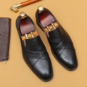 Nuevos Zapatos Formales de Oficina para Hombre, Antideslizantes, de Cuero Genuino, con Punta Cuadrada - Product Image 2