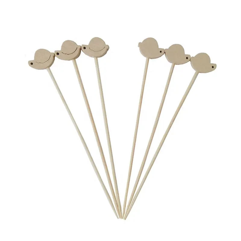 Small Tortoise Decoration Cocktail Sticks Bamboo Toothpicks for Appetizers