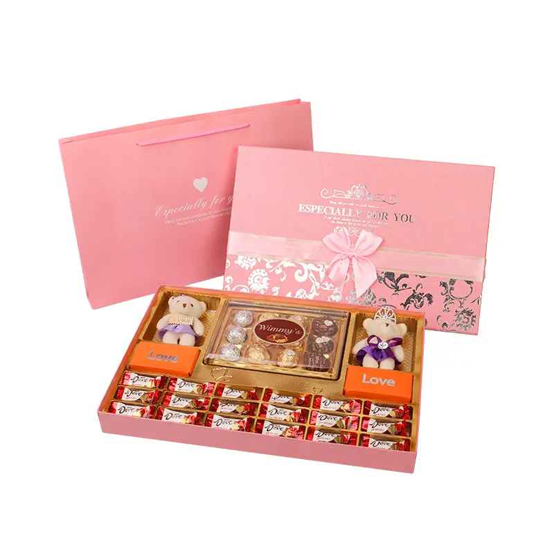 Großhandel Luxus kreative Muttertag Band Geschenk box mit Handtasche leere Box Praline Candy Geschenk box Food Paper Board Acc