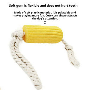 Juguetes Interactivos para Masticar para Cachorros, Diseño de Salchicha y Bola de Maíz de Dibujos Animados, Pegamento para Perros al por Mayor para la Limpieza de Dientes de Mascotas - Product Image 3