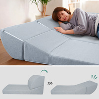 Canapé modulaire pliable de style japonais en tissu microfibre en forme de L, personnalisable en gros pour salon