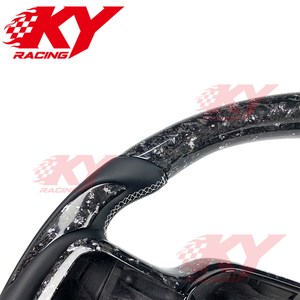 Volant en cuir véritable personnalisé en fibre de carbone forgée pour Ford F150 F250 F350 LT XLT Shelby Raptor Ranger SVT Explorer ST - Product Image 2