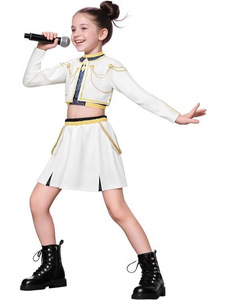 Yubon K-Pop rumi Zoey Mira ชุดคอสเพลย์ปีศาจล่า3D สำหรับเด็กผู้หญิงฮาโลวีนบนเวทีพิมพ์ลายรูปแบบการเล่นบทบาท - Product Image 4