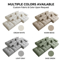 Canapé modulaire double face minimaliste italien, canapé sectionnel de style crème pour salon, idéal pour les appartements grands et petits de designer