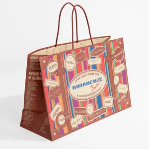 Reusable Art Paper Shopping Bag Luxury Boutique Shopping Bags Custom Logobranded Shopping Bags For Business