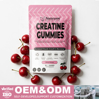 Neewwon Complément Pré-Entraînement Végétalien Sans Sucre 5g Créatine Monohydrate en Gommes pour Femmes en Sachets Nutrition Sportive Gommes