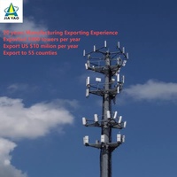 Torre Monopolo Galvanizada Rentable, Mástil Monopolo de Tubo Único para Soluciones de Estaciones Base de Comunicación Móvil