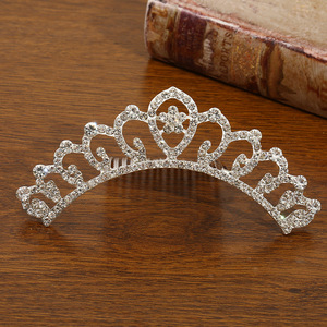 Nouvel anniversaire Pary mode luxe strass perle enfants princesse couronne interposition peigne pour les enfants - Product Image 4