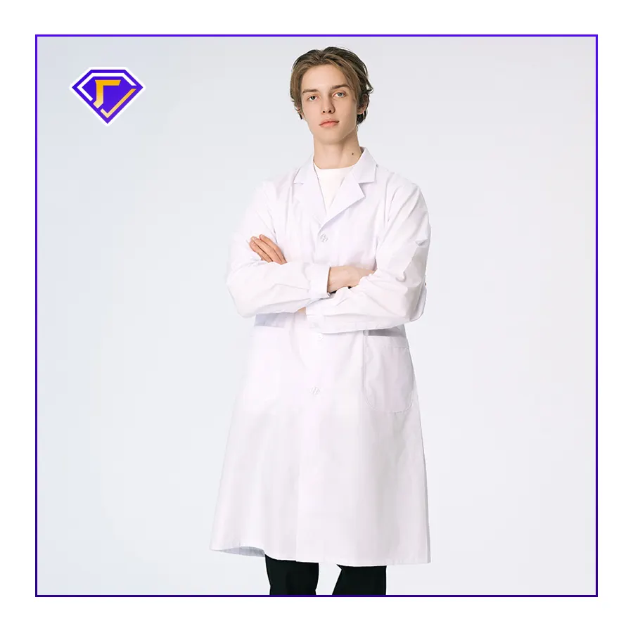 病院看護スタッフのための長袖白衣医療スクラブ制服医療機関のための看護師制服