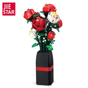 杰斯特818支植物花花束人造植物套装盆栽玫瑰建筑套装浪漫家居装饰 & 办公室装饰