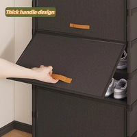Großhandel PP-Material Moderner Minimalistischer Staubdichter Schuhschrank mit Hoher Kapazität für den Haushalt zur Bodenmontage