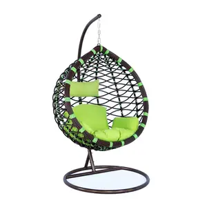 Balanço de almofada inteligente para jardim, design luxuoso de rattan PE de vime com suporte resistente, ideal para fabricantes de moda