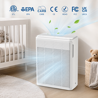 Purificateur d'air de pièce à charbon actif prêt à l'emploi (OEM) pour la maison, le bureau et l'appartement, avec filtration H13, livraison rapide et certifié ETL EPA CE FCC