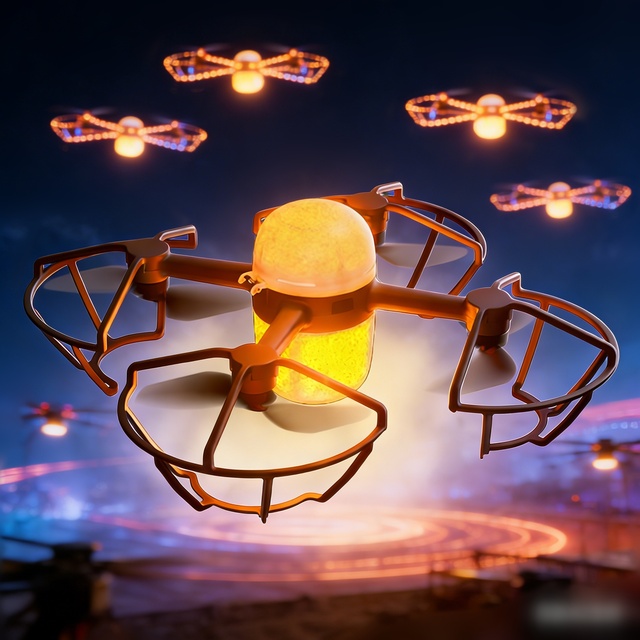 MMC for Drone Light Show Swarm Complete System Controllable Color Automatic Box Exit or Return 12PCS High Quality Light Show