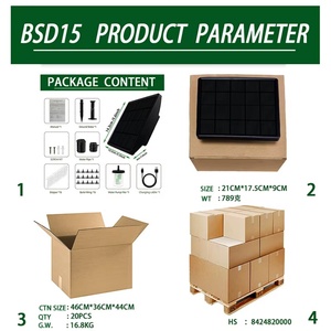 Kit de Riego Automático por Goteo con Energía Solar, Sistema de Riego de Jardín de Plástico con Manguera y Tubo, para Invernaderos y Uso Doméstico - Product Image 4