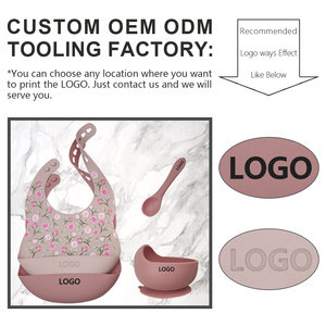 Plato Personalizado con Diseño de Ardilla Bebé, Juego de Platos de Silicona Ecológicos y No Tóxicos, Tazón de Silicona Platino 100% de Grado Alimenticio, Libre de BPA - Product Image 4