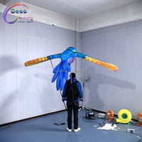 Modèle d'oiseau perroquet gonflable de marque DECO coloré avec ventilateur intégré, animal gonflable géant pour les événements
