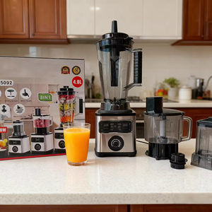 Licuadora comercial 8 en 1 de 4L para cocina, procesador de alimentos, batidora de alta resistencia, extractor de jugos y smoothies - Product Image 5