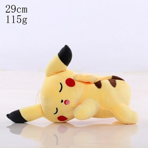 EN STOCK Peluches <span class=keywords><strong>Pikachu</strong></span> endormi de dessin animé 8 pouces, animaux en peluche pour machine à griffes, vente en gros, type électrique Pokémon - Product Image 1